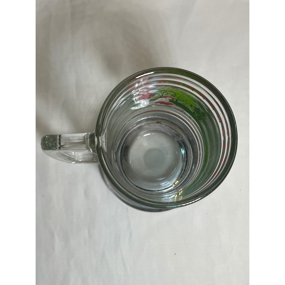 Vintage Golf Beer Mug Glass Stein 18 Holes Golfing Scene Red Flags Clear Glass - Picture 4 of 5